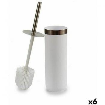 Toiletspuitborstels – 6 stuk in wit/zilver, 9,5×38,5×9,5 cm