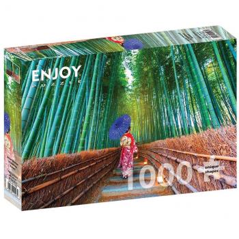 Jeu de Puzzle 1000 Pièces: Femme Asiatique dans les Bambous