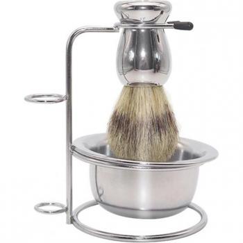 Ensemble de coiffure pour hommes, brosse à barbe, outil de nettoyage et rasoir de salon