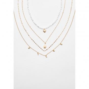 Stradivarius Oro Goccia Collane 4‑pezzo