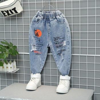 Jeans enfant 2-8 ans, taille élastique, décontracté