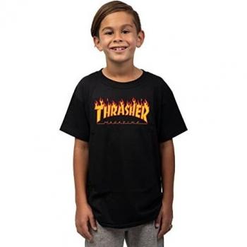 Thrasher Youth Black Flame Design T-Shirt