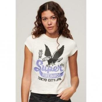 Camiseta Superdry W1011391A Blanca Con Motivo Poster