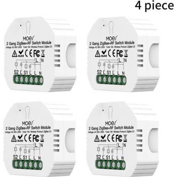 Interruptor de luz inteligente Tuya Zigbee 2 entradas