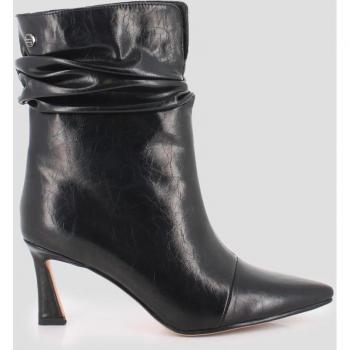 Blogger Botines 82609: Tacón Alto, Puntera Afilada, Estilo Corrugado