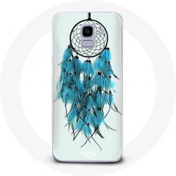 Estuche Samsung Galaxy A6 2018 “Caza‑Sueños Azul” Fondo Blanco