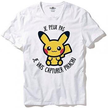 T-shirt mixte Je Peux Pas Je Vais capturer Pikachu