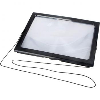 3x Lens Full Page Magnifying Glass with LED Lights and Foldable Legs