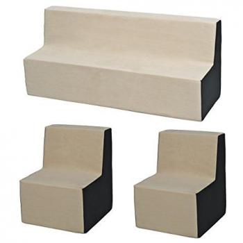 Ensemble de meubles chambre enfant : 2 fauteuils + canapé neutral