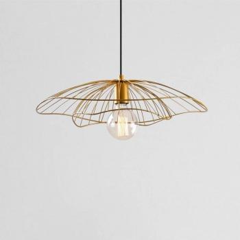 Lampada a sospensione in metallo Tel 6502, oro, Ø 50 cm