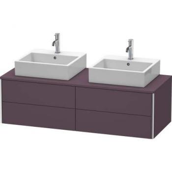 Duravit XSquare XS4916B9292 Gris Pierre Satiné Mat 140x40x54,8 cm – 4 Tiroirs Double Face