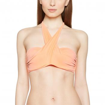 Seafolly Damen Bikini Oberteil Wrap Front Neon Mango