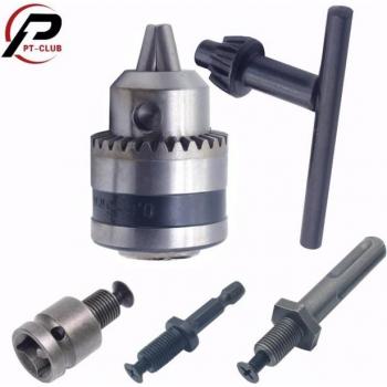 0.6-6mm SDS-Plus Drill Chuck Converter 3/8''-24UNF Quick Change 1/4 Hex