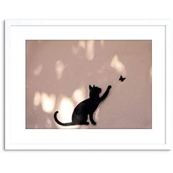 Graffiti Cat & Butterfly Art Piece