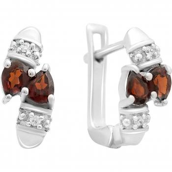 Orecchini argento e granato 0,898ct