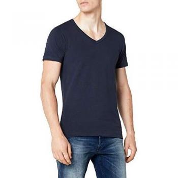 T-shirt Collo V Slim-Fit Jack & Jones Basic Blu Navy