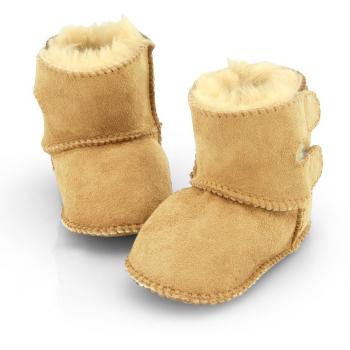 Engel Babyschuhe Lammfell 2-Klettverschluss beige 18/19