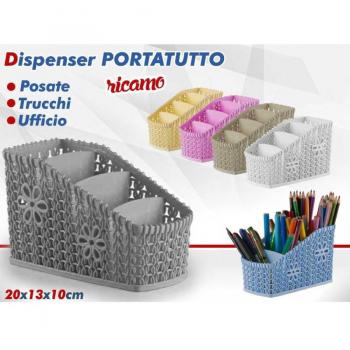 Dispenser Organizer Colorato con Ricamo Milleusi per Ufficio