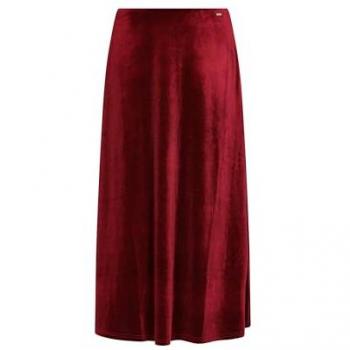 Dreimaster Damen Midi-Rock in Rot
