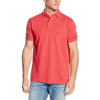 Polo Tommy Hilfiger Estilo Casual Rojo Oscuro Talla Mediana