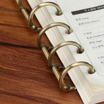 2Pcs Metal Loose Leaf Calendar Rings