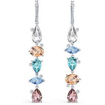 Auriculares Aro Swarovski Sunny Baño de Rodio, Color Claro