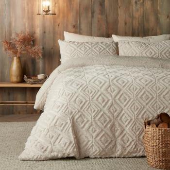 Romo Dual-Fleece Sherpa Duvet Cover – Earth Tone