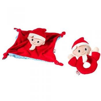 Unser Sandmännchen Schnuffeltuch & Rassel Set