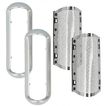 Dual Braun MobileShave Foil Pair – Silver Frame Compatible (M‑30, M‑60b, M‑60, M‑30Typ5604, M‑40)