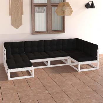 Conjunto de Lounge para Jardim VidaXL com 6 Almofadas