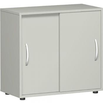 Schiebetürenschrank Lichtgrau mit 1 Fachboden, 80 x 40 x 75,2 cm