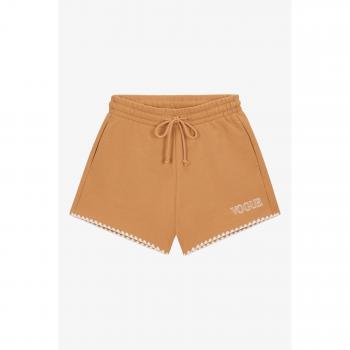 VOGUE Embroidered Logo Camel Shorts