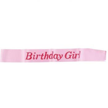 Ruban Anniversaire Rose pour Filles avec Ceinture Noire