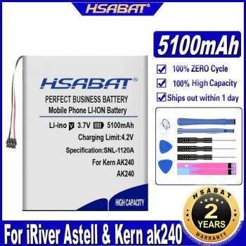Accesorio de Energía HSABAT AK240 4600mAh para Reproductor iRiver Ascell