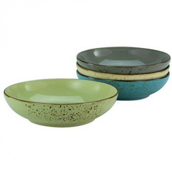 CreaTable Natura Multicolore Set di 4 Ciotole 950 ml 22,5 cm Ø verde/oliva/petrolio