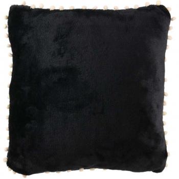 Les Trésors De Lily [A0882] – Cuscino Pompon Nero “Scarlett” – 40 cm