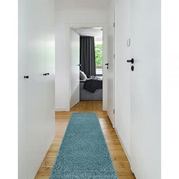 Tappeto shaggy SOFFI blu 5cm 80x200 cm