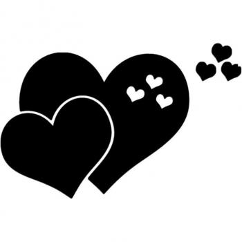 3D Heart Wall Mirror Stickers