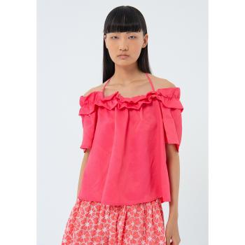 Blusa Flare V de Viscose e Linhas Naturais