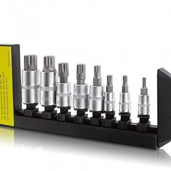 Ensemble de douilles Spline 8 pièces 1/4 3/8 1/2 chrome-vanadium