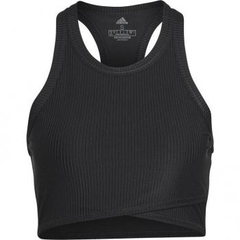 Top Adidas para Yoga Studio Wrap Rib Mujer en Negro
