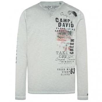 CAMP DAVID Langarmshirt mit Twill-Patches