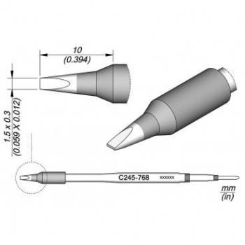 JBC Tools C245768 Straight Chisel Soldering Tip 0.3 mm