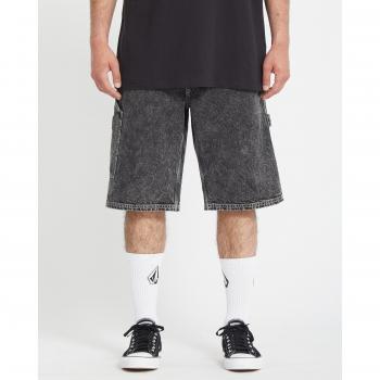 Men's Volcom Light Acid Black Utility Denim Short