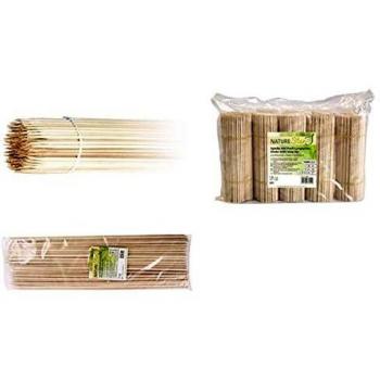 NatureStar Holzspieße mit Langspitze | Birkenholz | 15cm