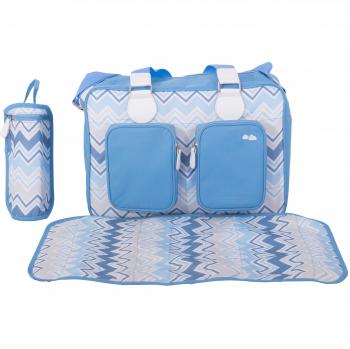 Samantha Faiers Signature Changing Bag with Blue Chevron Design