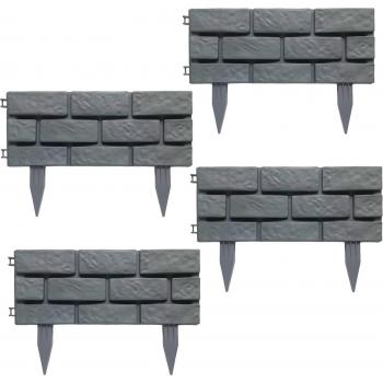 Garden Border Edging Plastic Fence 4pcs
