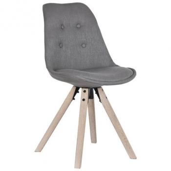 Sedia DKD Home Decor Poliestere Grigio scuro Rovere (48 x 44 x 84 cm)