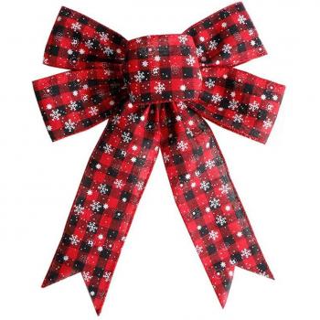 Adorno Rojo de Lino y Algodón para Navidad