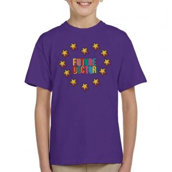 Future Dr. Heart Kids' Purple T‑Shirt